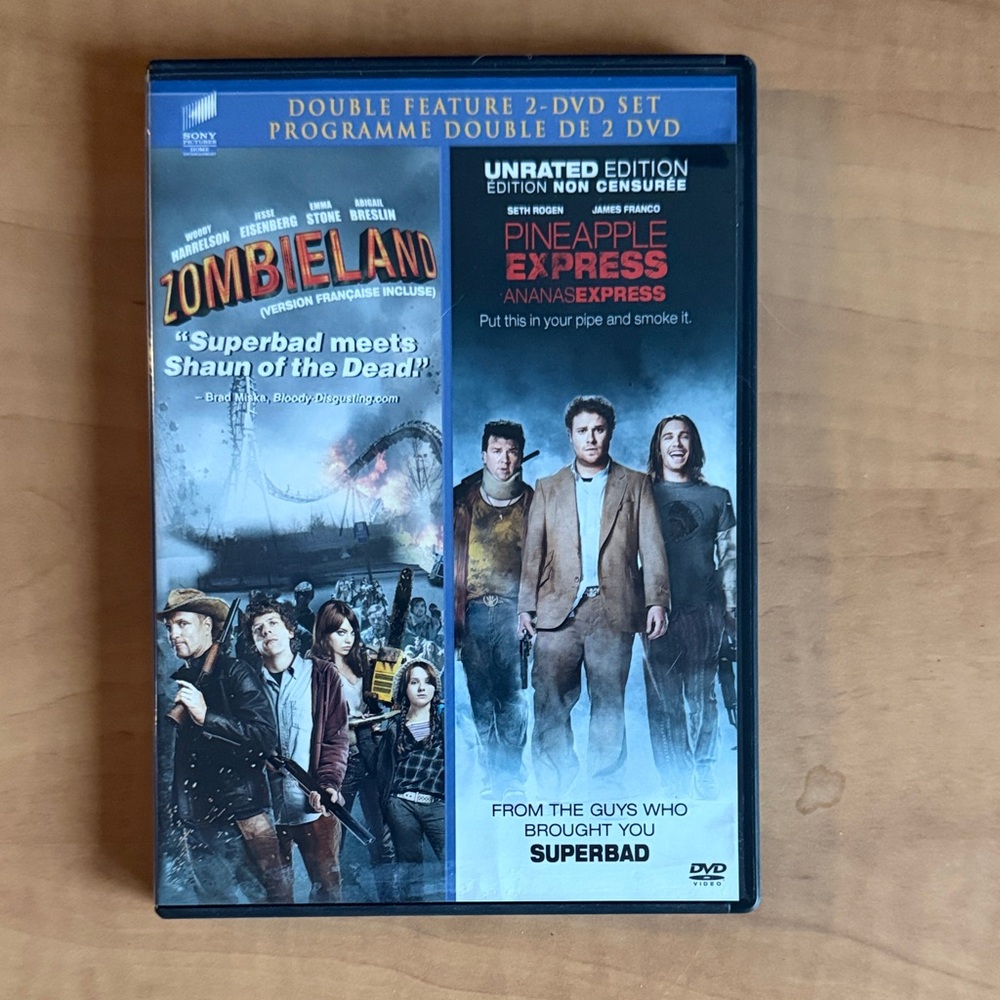 Zombieland & Pineapple Express Double Feature DVD - Blue Cover